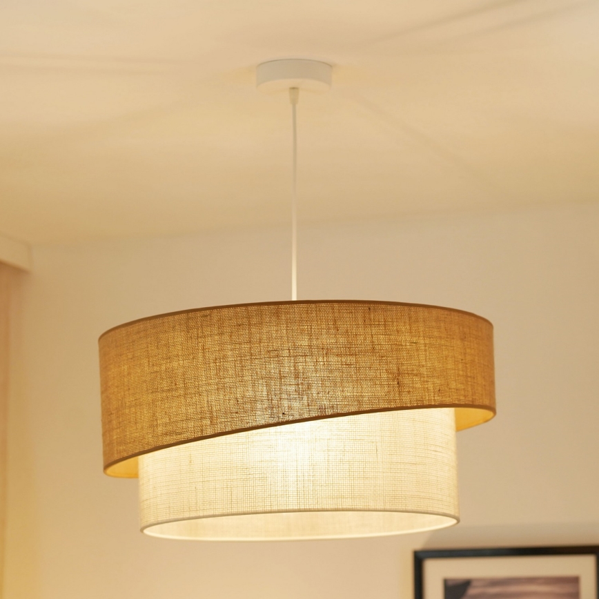 Brilagi - Пендел SHINE 1xE27/15W/230V Ø 50 см бежов/кремав