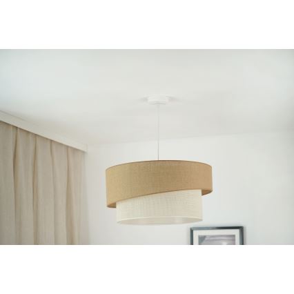 Brilagi - Пендел SHINE 1xE27/15W/230V Ø 50 см бежов/кремав