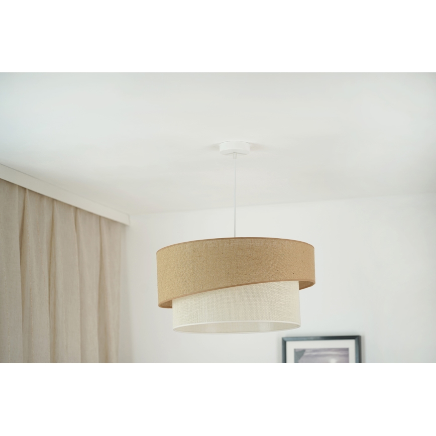 Brilagi - Пендел SHINE 1xE27/15W/230V Ø 50 см бежов/кремав