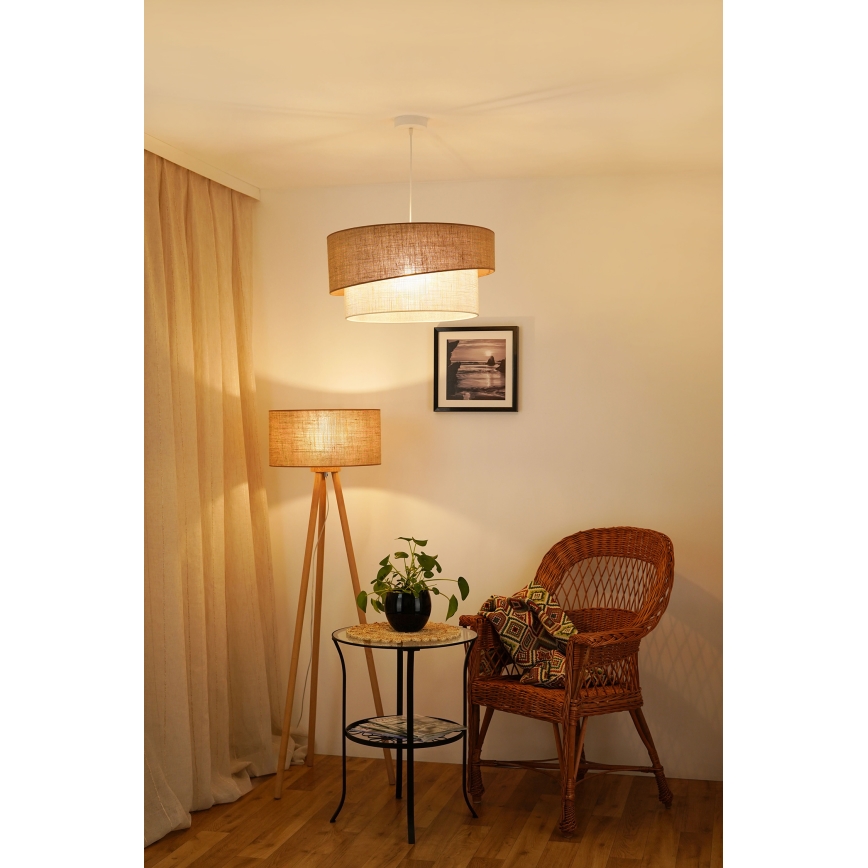 Brilagi - Пендел SHINE 1xE27/15W/230V Ø 50 см бежов/кремав