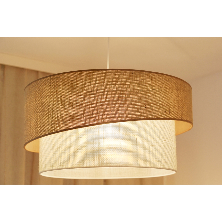 Brilagi - Пендел SHINE 1xE27/15W/230V Ø 50 см бежов/кремав