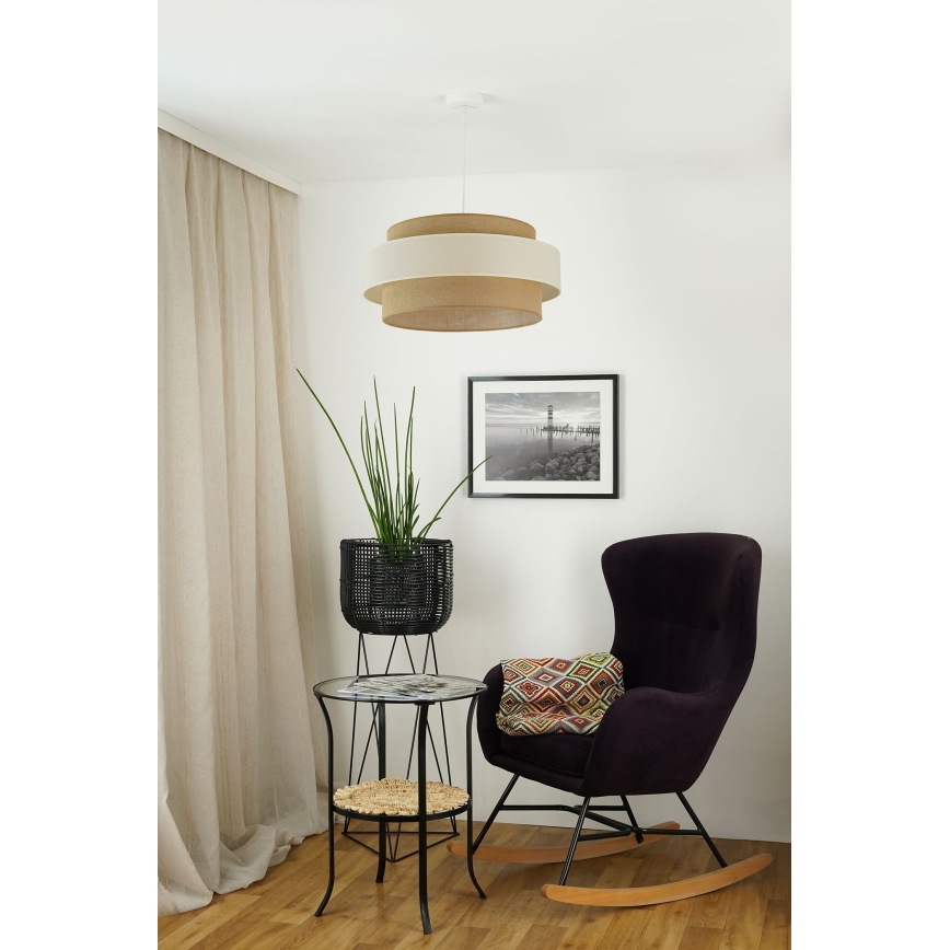 Brilagi - Пендел SPACE LIGHT 1xE27/15W/230V Ø 50 см бежов/кремав