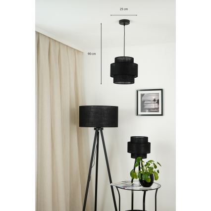 Brilagi - Пендел SPACE YUTE 1xE27/15W/230V Ø 25 см черен