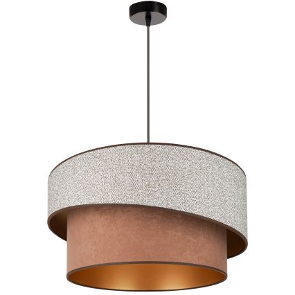 Brilagi - Пендел VEGAS SHINE 1xE27/15W/230V Ø 50 см сив/кафяв