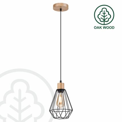 Brilagi - Пендел WOODY BASKET 1xE27/60W/230V дъб