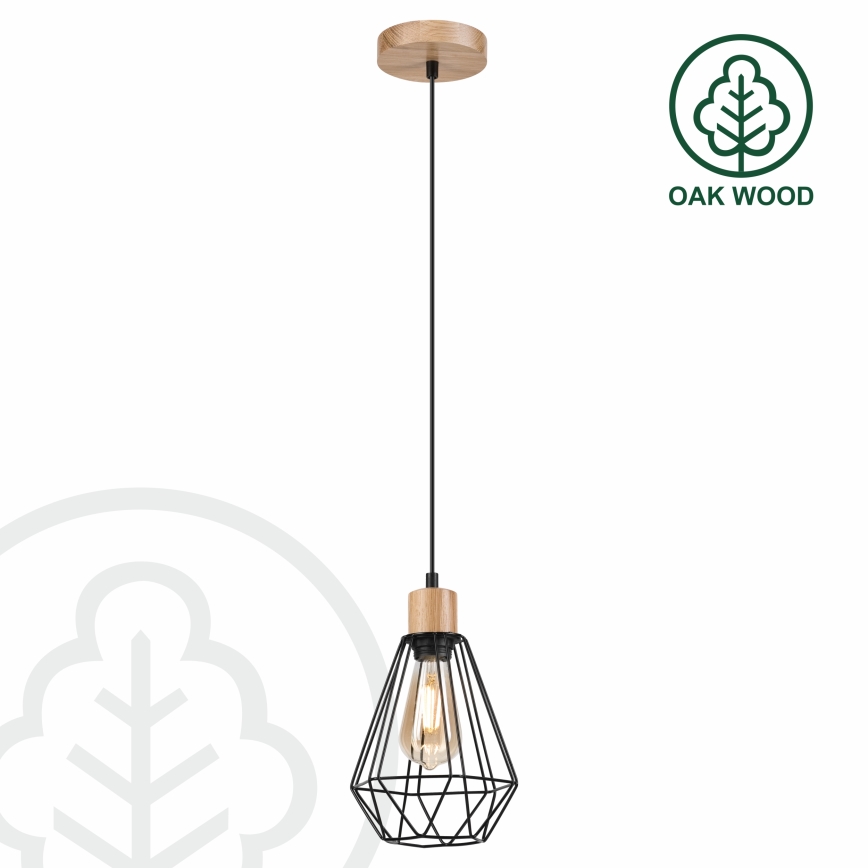 Brilagi - Пендел WOODY BASKET 1xE27/60W/230V дъб