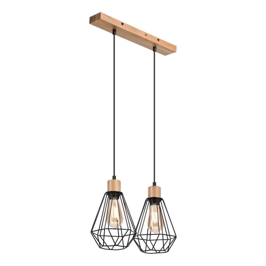 Brilagi - Пендел WOODY BASKET 2xE27/60W/230V дъб