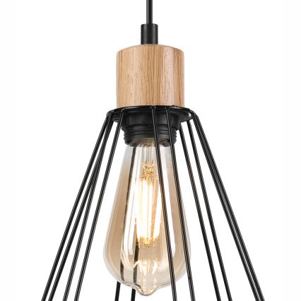 Brilagi - Пендел WOODY BASKET 3xE27/60W/230V дъб