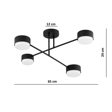 Brilagi - Плафон 4xGX53/12W/230V черен