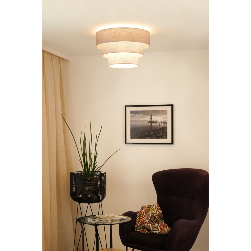Brilagi - Плафон ALASKA LUNETA 1xE27/15W/230V Ø 45 см сив/кремав