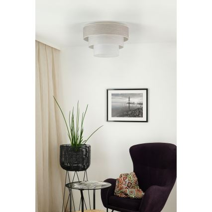 Brilagi - Плафон ALASKA LUNETA 1xE27/15W/230V Ø 45 см сив/кремав