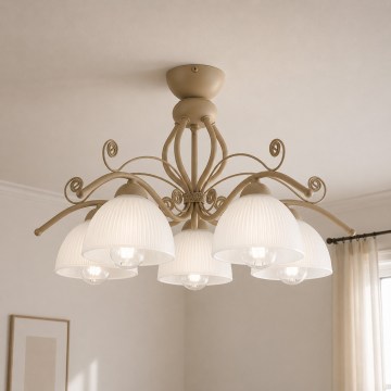 Brilagi - Плафон ANTICO MODERN 5xE27/60W/230V бежов