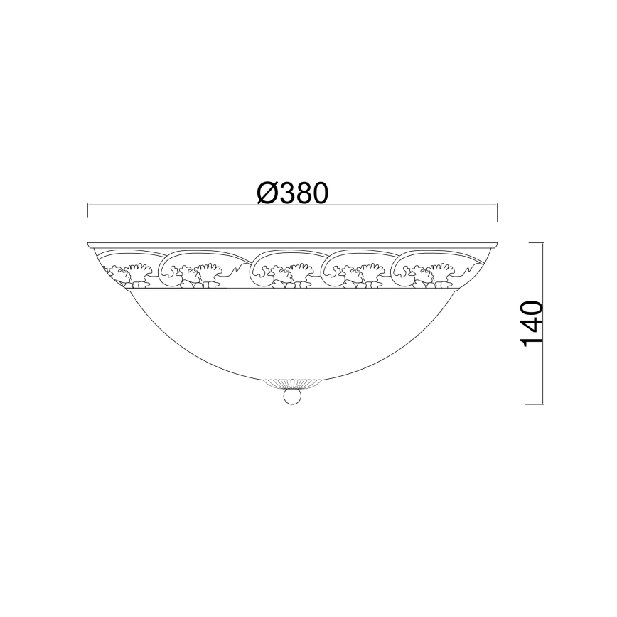 Brilagi - Плафон ARIADNA 3xE27/60W/230V златист/кремав/патина