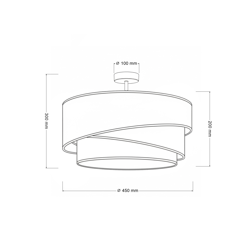 Brilagi - Плафон ARROW 1xE27/60W/230V Ø 45 см бежов