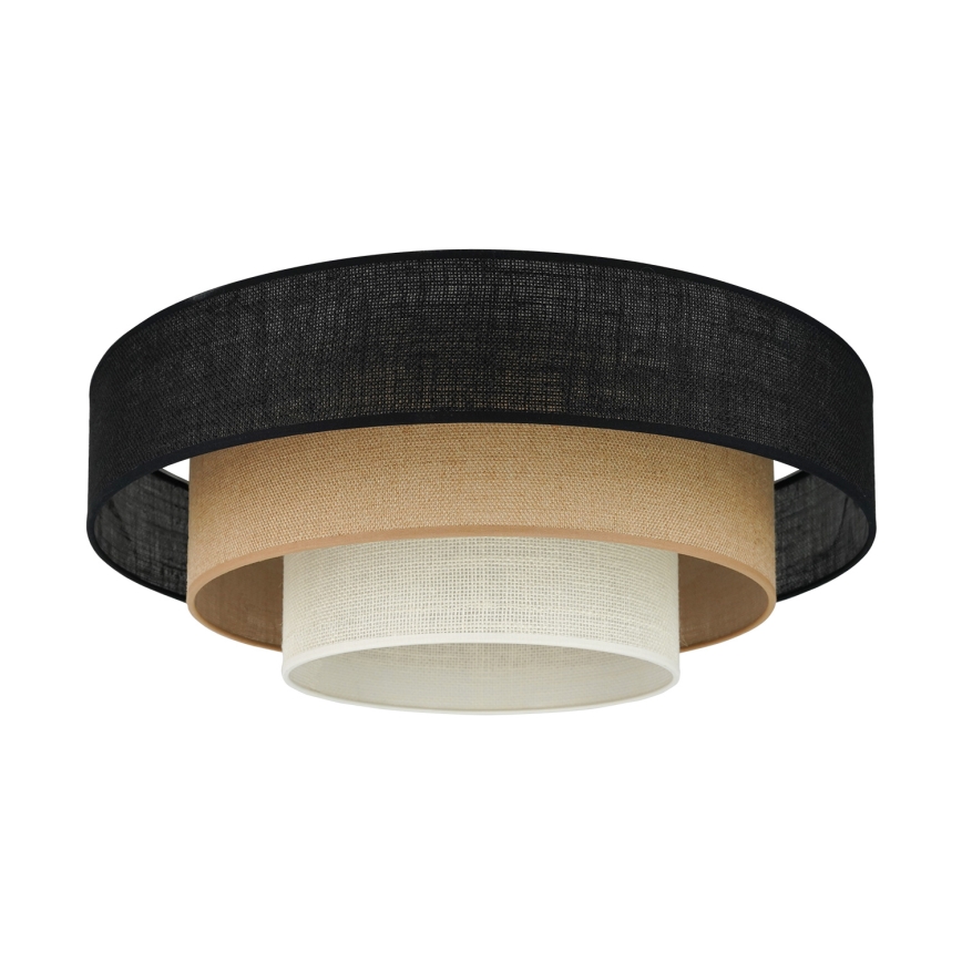 Brilagi - Плафон ASPEN LUNETA LED/12W/230V Ø 60 см черен/бежов/кремав