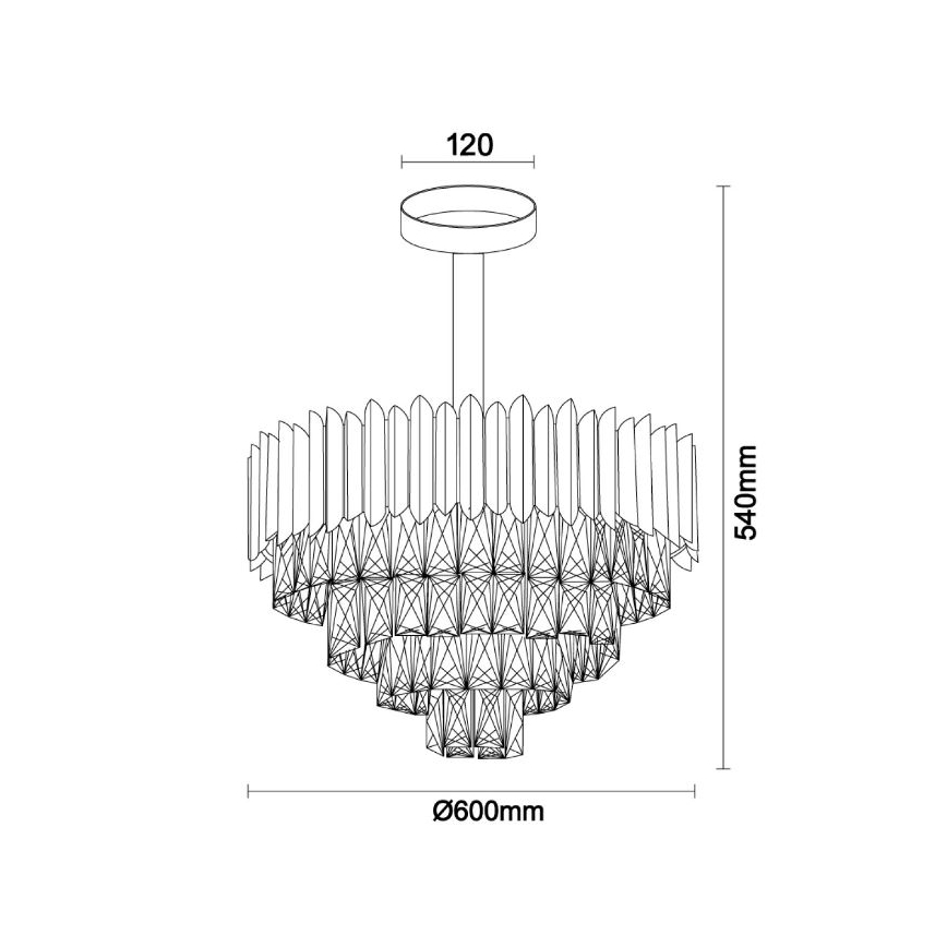 Brilagi - Плафон CARLOS 9xE14/40W/230V, диаметър 60 см