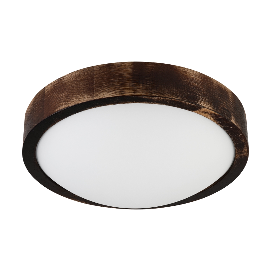 Brilagi - Плафон CARVALHO SLIM SMOKEY 1xE27/60W/230V, дъб, диаметър 27,5 cm