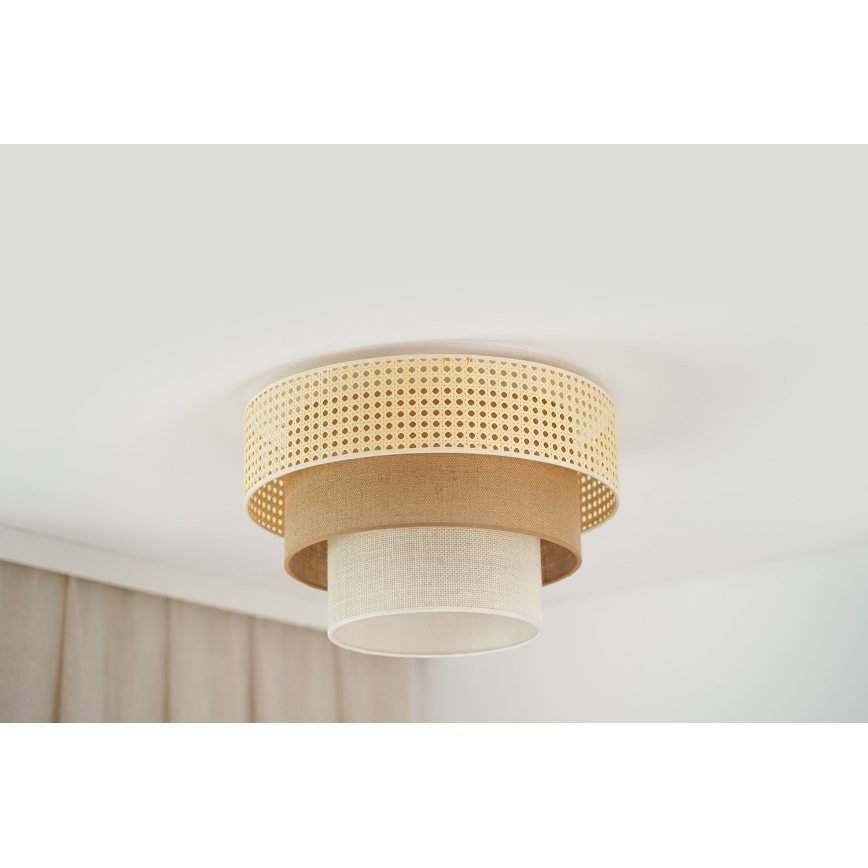 Brilagi - Плафон CEDAR LUNETA 1xE27/15W/230V Ø 45 см бежов/кафяв/кремав