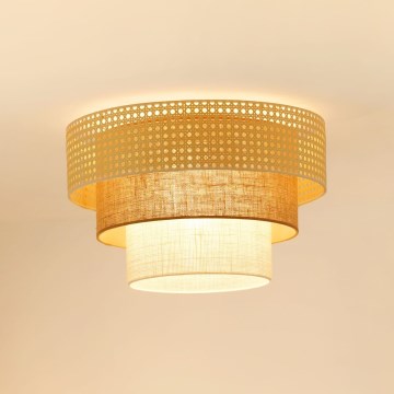 Brilagi - Плафон CEDAR LUNETA 1xE27/15W/230V Ø 45 см бежов/кафяв/кремав
