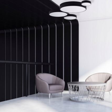 Brilagi - Плафон CLARE 6xE27/24W/230V Ø 80 см черен