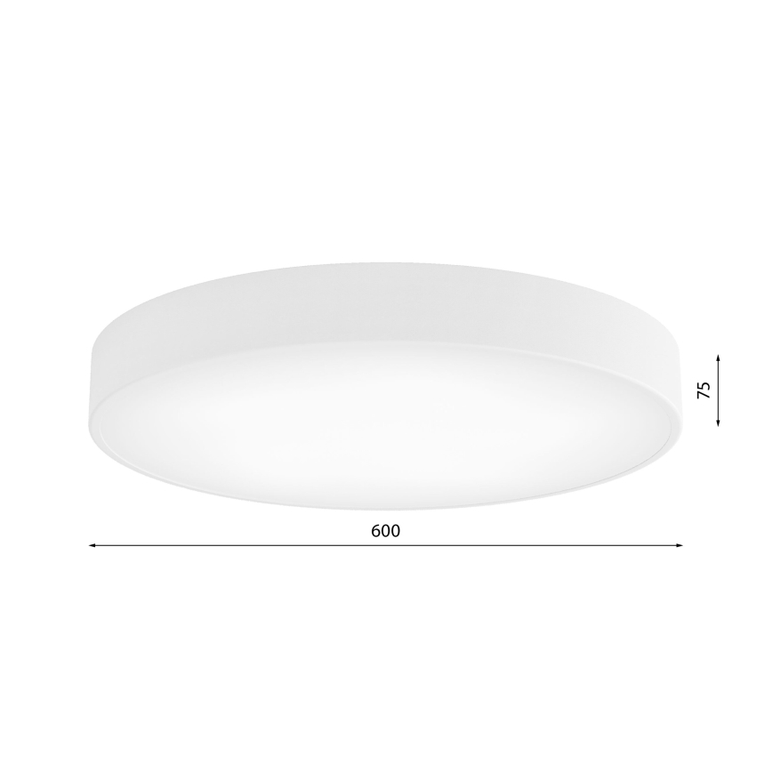 Brilagi - Плафон CLARE със сензор 5xE27/40W/230V, диаметър 60 см, бял