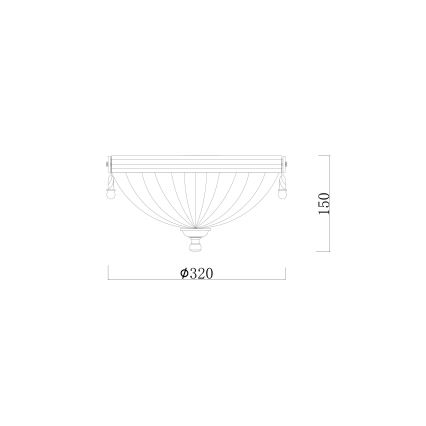 Brilagi - Плафон CLASSIC 2xE27/60W/230V месинг