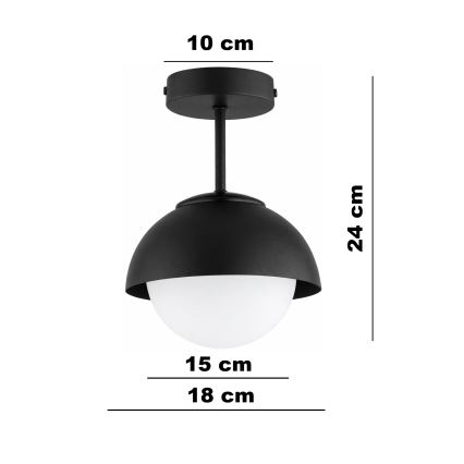 BRILAGI - Плафон COSMO 1xE27/60W/230V черен
