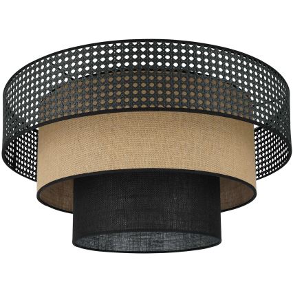 Brilagi - Плафон DAKOTA LUNETA 1xE27/15W/230V Ø 45 см черен/бежов