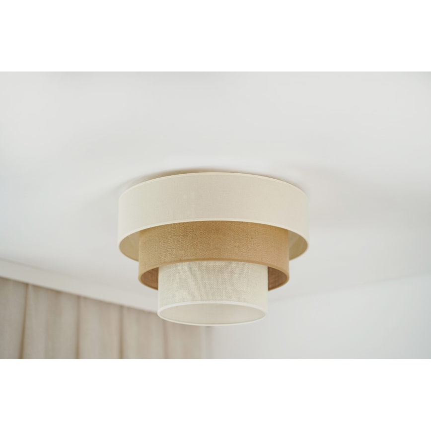 Brilagi-Плафон DENVER LUNETA 1xE27/15W/230V Ø 45 бежов/кафяв/кремав