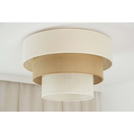 Brilagi-Плафон DENVER LUNETA 1xE27/15W/230V Ø 45 бежов/кафяв/кремав