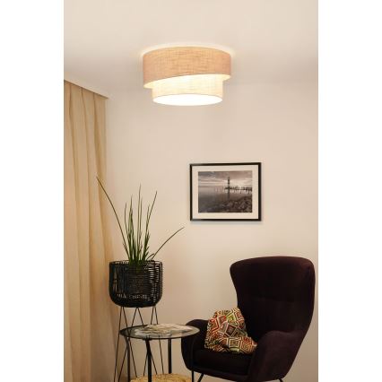 Brilagi - Плафон DOVER SHINE 1xE27/15W/230V Ø 50 см сив/кремав