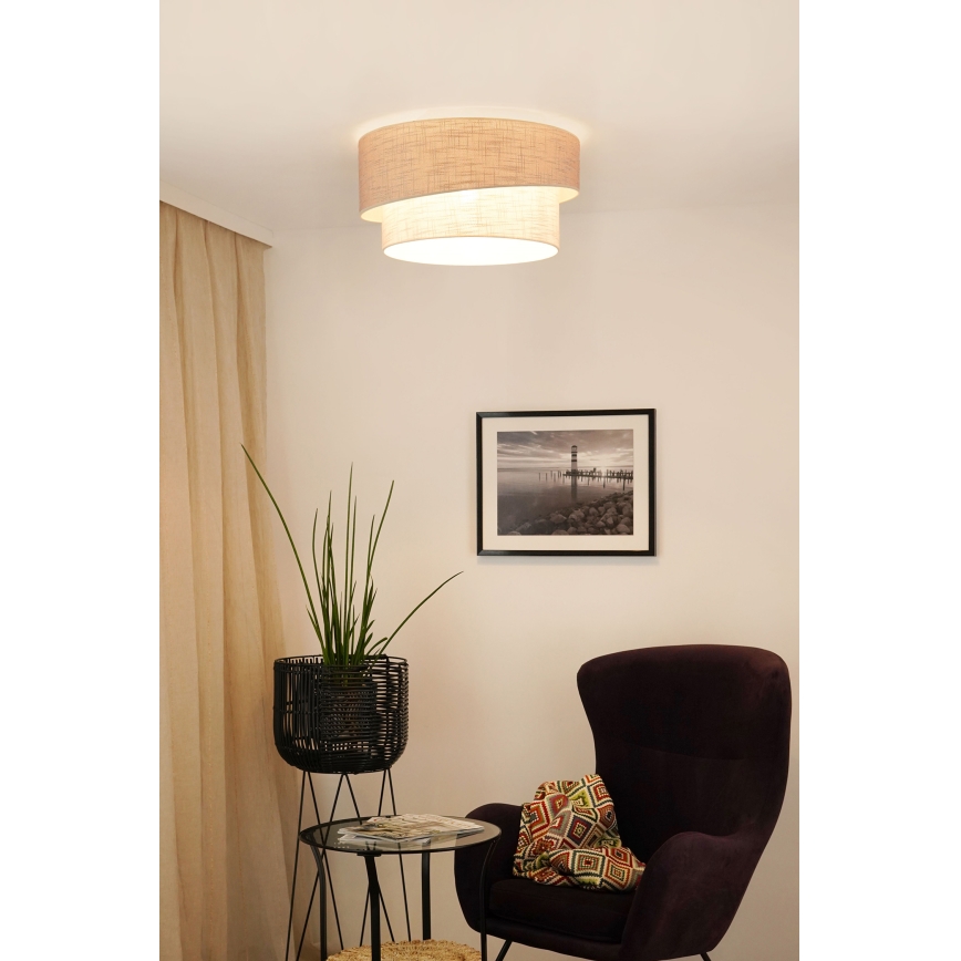 Brilagi - Плафон DOVER SHINE 1xE27/15W/230V Ø 50 см сив/кремав