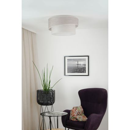 Brilagi - Плафон DOVER SHINE 1xE27/15W/230V Ø 50 см сив/кремав