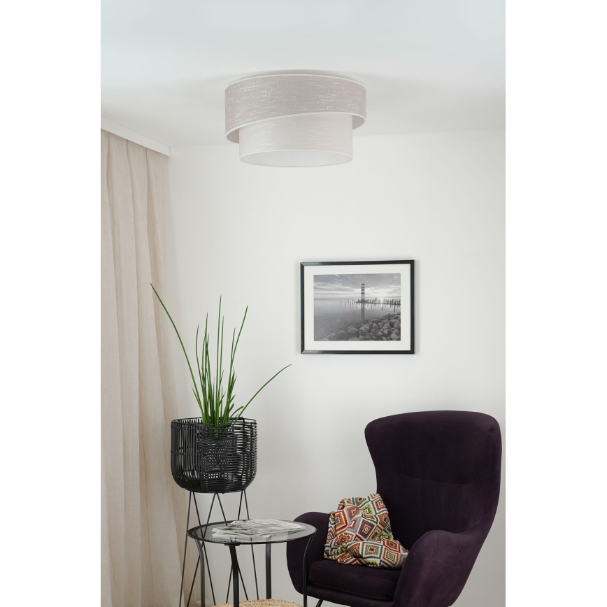 Brilagi - Плафон DOVER SHINE 1xE27/15W/230V Ø 50 см сив/кремав