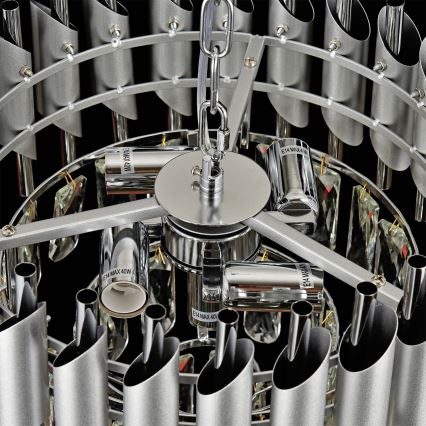 Brilagi - Плафон ECLIPSE 5xE14/10W/230V Ø 38 см, сребрист