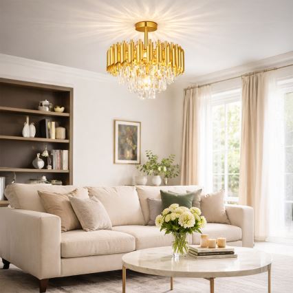 Brilagi - Плафон ECLIPSE 5xE14/10W/230V Ø 38 см, златист