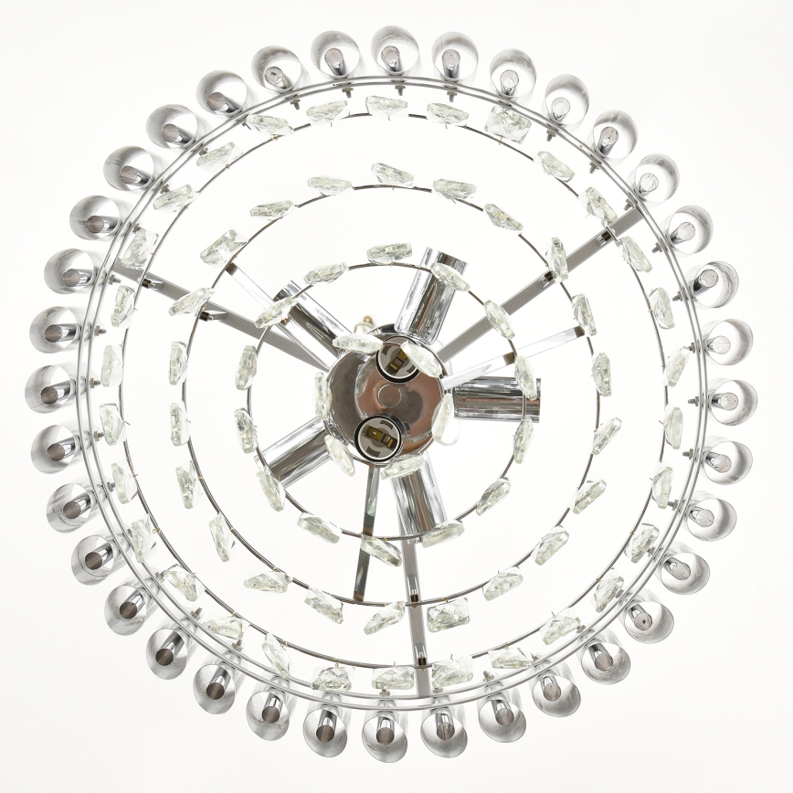 Brilagi - Плафон ECLIPSE 7xE14/10W/230V диаметър 48 см сребрист