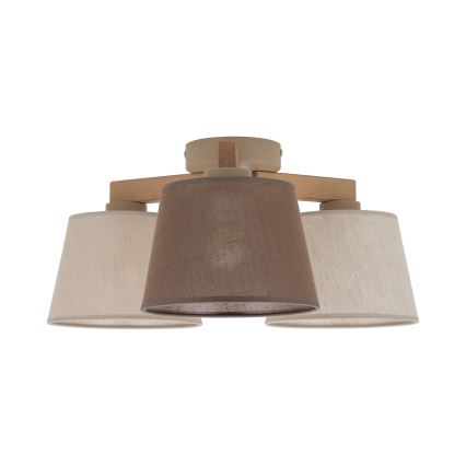 Brilagi - Плафон LATTE SABIA 3xE27/60W/230V борова дървесина/микс