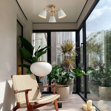 Brilagi - Плафон LUND WOOD, 3xE27/40W/230V, Ø 50 см, дърво