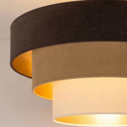 Brilagi - Плафон LUNETA 1xE27/60W/230V Ø 40 см кафяв/бежов/кремав