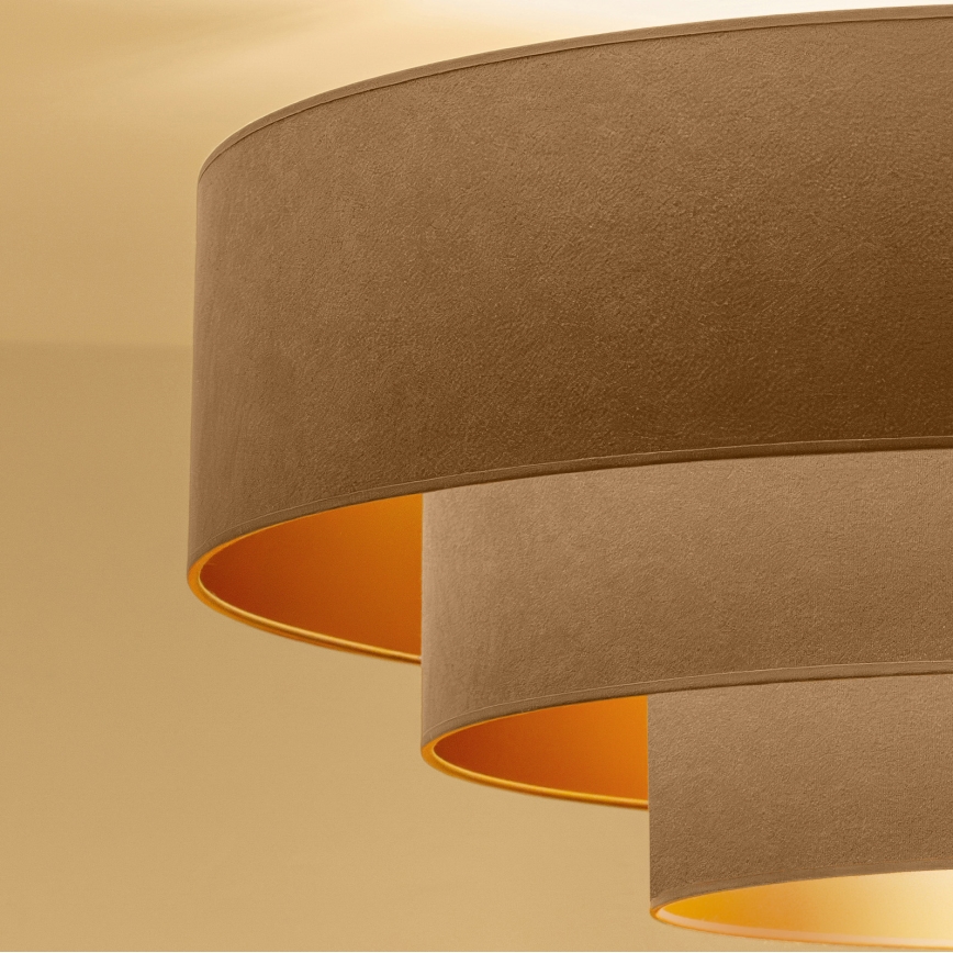 Brilagi - Плафон LUNETA 3xE27/60W/230V Ø 80 cm бежова/златна