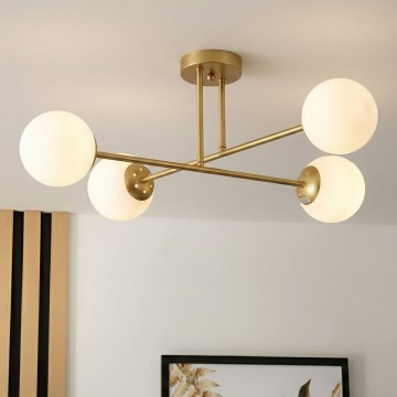 Brilagi - Плафон MALIVA 4xE14/15W/230V злато/бяло