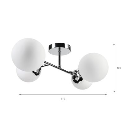 Brilagi - Плафон MALONY 4xE14/20W/230V лъскав хром