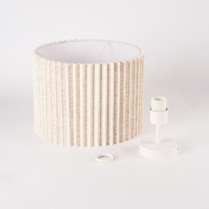 Brilagi - Плафон NORDIC WAVE 1xE27/15W/230V Ø 32 cm лен/бял