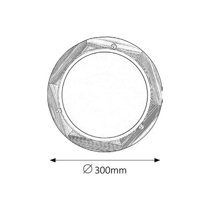 Brilagi - Плафон ORBIS 1xE27/60W/230V, Ø 30 см, борова дървесина
