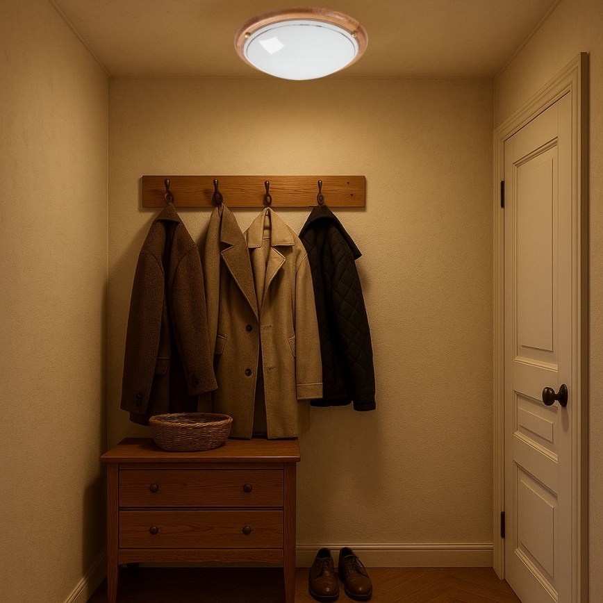 Brilagi - Плафон ORBIS 2xE27/60W/230V Ø 38 см борова дървесина