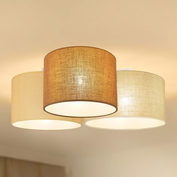 Brilagi - Плафон ПАЯК 3xE27/15W/230V бежов/кремав