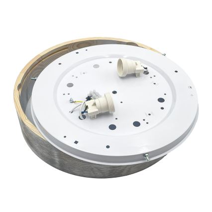 Brilagi - Плафон PINO, 2xE27/15W/230V, бор/сребрист, диам. 37,5 см
