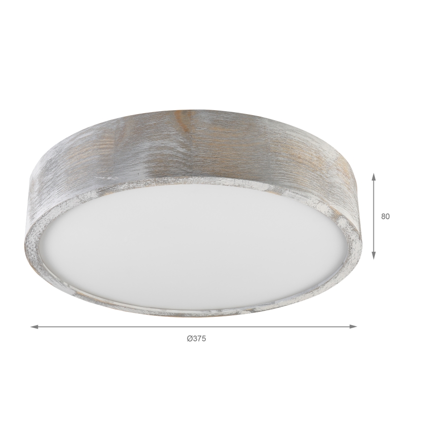 Brilagi - Плафон PINO, 2xE27/15W/230V, бор/сребрист, диам. 37,5 см