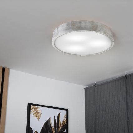 Brilagi - Плафон PINO 3xE27/15W/230V бор/сребрист Ø 47,5 cm
